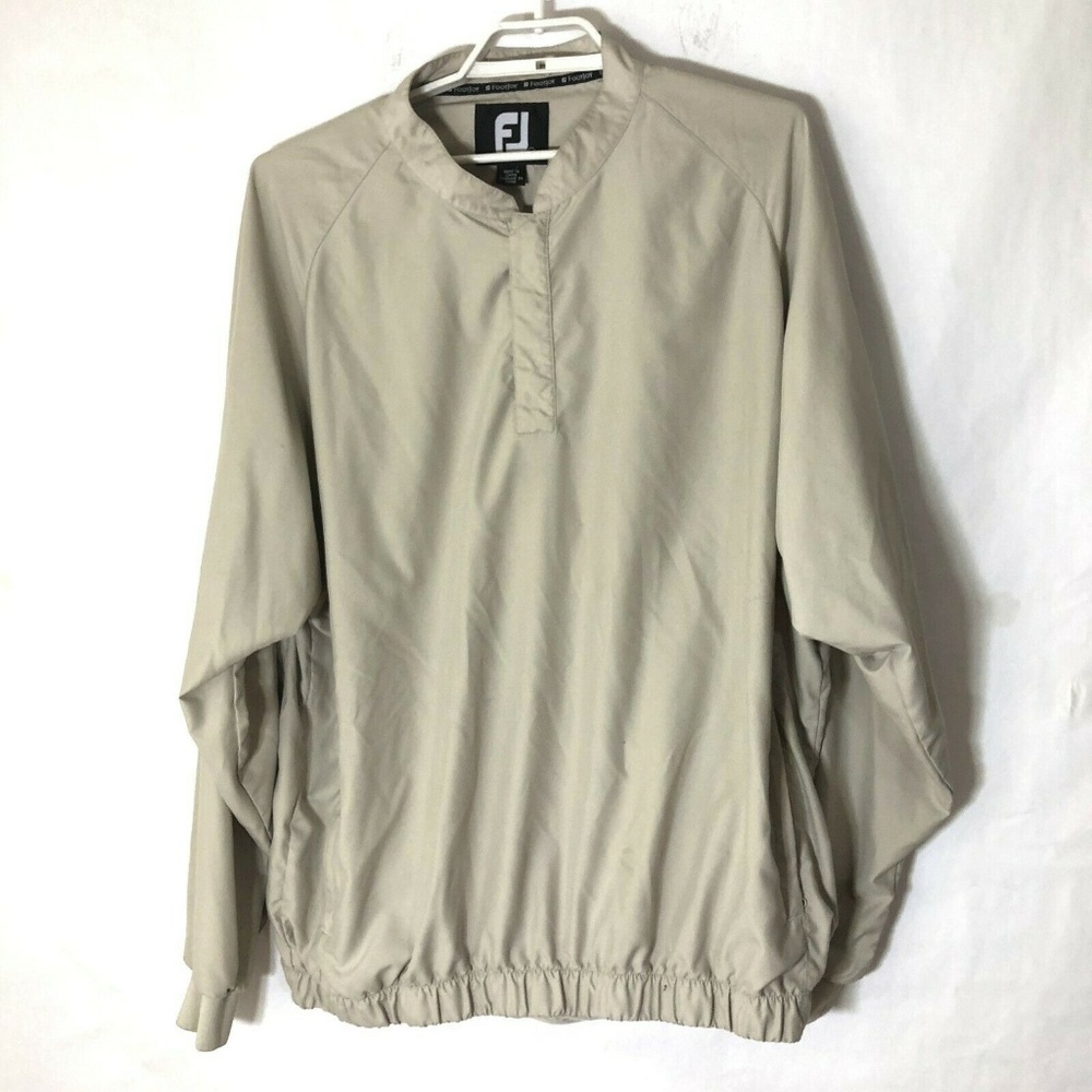 Footjoy Mens Cream White Long Sleeve Quarter Snap